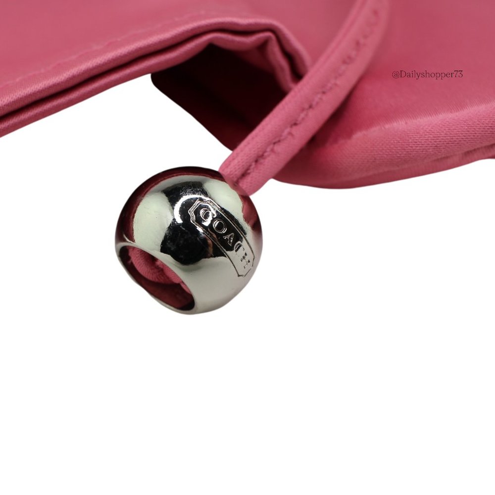 Coach Women's Large Pink Satin Jewelry Roll Travel Organizer - Picture 6 of 6